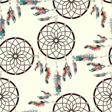 Seamless background, retro pattern, ethnic doodle collection, tribal design.  Illustrazione stock