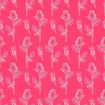 Seamless background of roses Stock Illustration