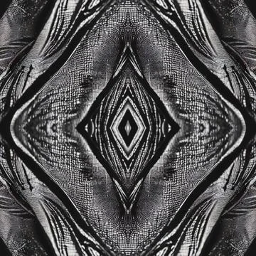 Seamless background with rough black and white fabric. Crumpled fabric in clo Stock Illustration