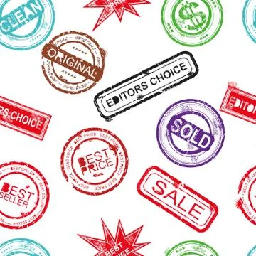 Seamless background rubber stamp Stock Illustration