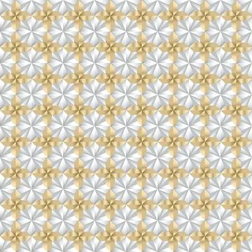 Seamless background - silver, gold edition - tile, wallpaper, textile, stone Stock Illustration