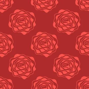 Seamless background. Simple flat floral motif . Suitable for fabrics. Vector Stock Illustration