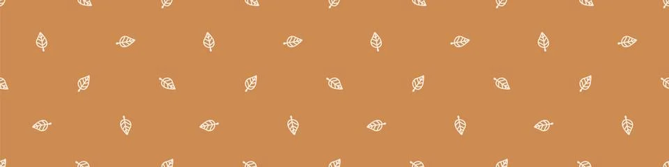 Seamless background simple forest leaf gender neutral baby border pattern Stock Illustration