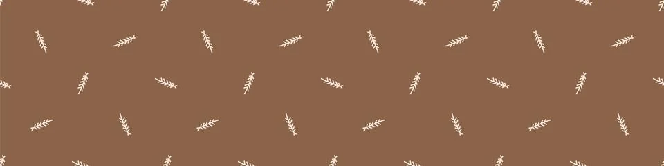 Seamless background simple forest tree gender neutral baby border pattern Stock Illustration