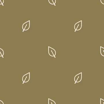Seamless background single forest leaf gender neutral baby pattern. Simple Stock Illustration