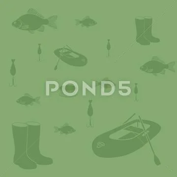 Seamless background for site fishing. PSD Template