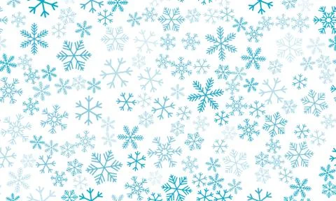 Seamless background with snowflakes. Beautiful translucent snowflakes on a tr Illustrazione stock