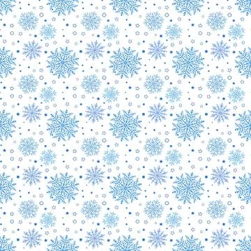 Seamless Background With Snowflakes Stock Illustration
