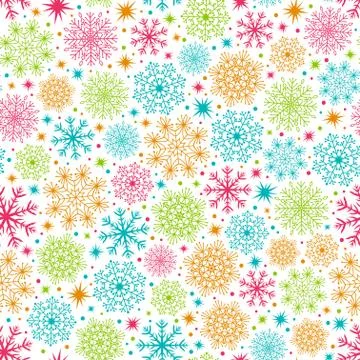 Seamless background with snowflakes Stock Illustration