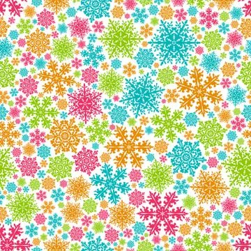 Seamless background with snowflakes Stock Illustration