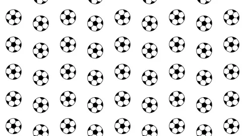 Seamless background of soccer balls. Vídeo Stock 129999274