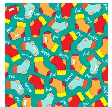Seamless background with socks Stock Illustration