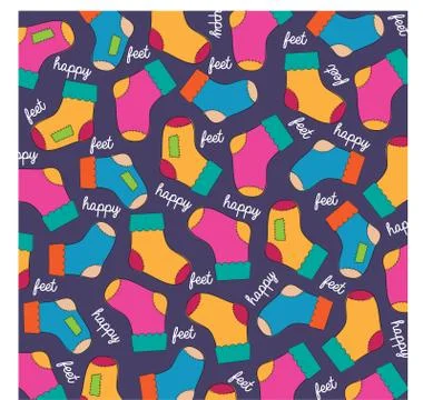 Seamless background with socks Stock Illustration