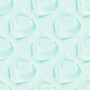 Seamless background with splashes of the falling jars of the cream. 写真素材