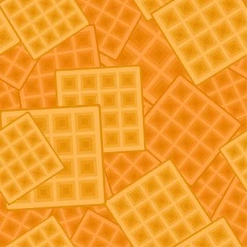 Seamless background with square waffels. Vector texture Illustrazione stock
