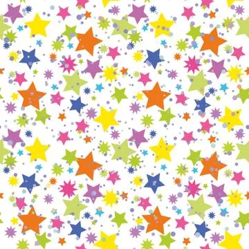 Seamless Background, Stars Stock Illustration