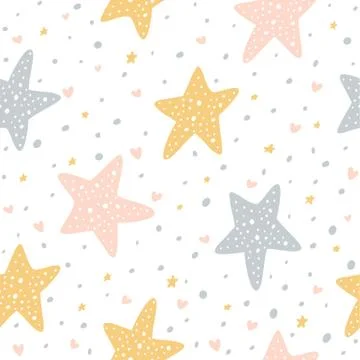 Seamless Background with Stars Stock Illustration