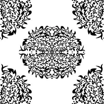 Seamless background in the style of Damascus Stock Illustration