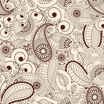 Seamless  background in the style of hand-drawing Stock Illustration