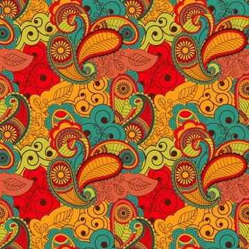 Seamless  background in the style of hand-drawing Stock Illustration
