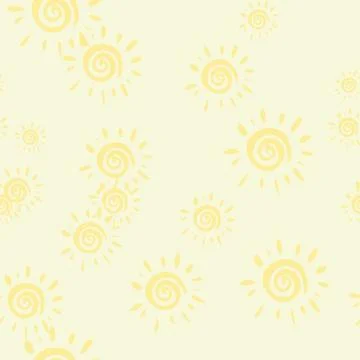 Seamless background with sun. Illustrazione stock