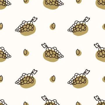 Seamless background sweet grape stripe. Gender neutral kid food pattern. Simple Stock Illustration