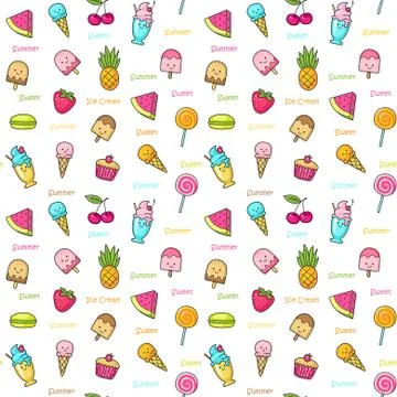 Seamless background of sweets Stock Illustration