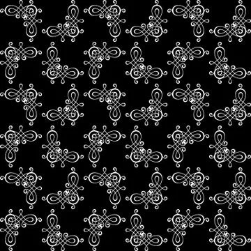 Seamless background with swirl elements Illustrazione stock