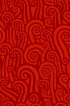 Seamless background of swirled flames in red tones. Stock Illustration