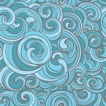 Seamless background with swirls Stock Illustration