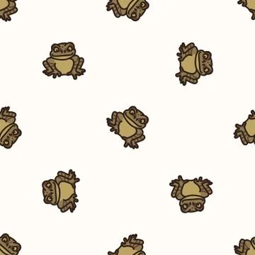 Seamless background toad gender neutral baby pattern. Simple whimsical minimal Stock Illustration