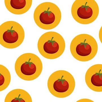 Seamless background with tomatos イラスト素材