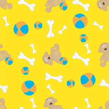 Seamless background with toys Stock Illustration