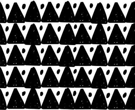 Seamless background with triangles. Black and white shapes Stock Illustration