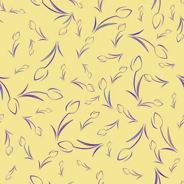 Seamless background with tulips. Stock Illustration