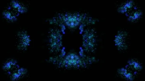 Seamless background of turquoise blue particles in kaleidoscopic style (FULL HD) Stockbeeldmateriaal 55839129