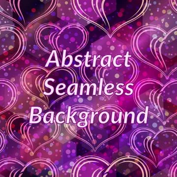Seamless Background, Valentine Hearts Stock Illustration