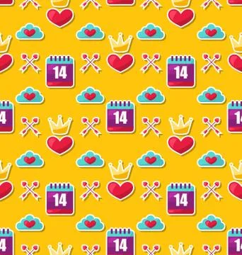 Seamless Background for Valentines Day Stock Illustration