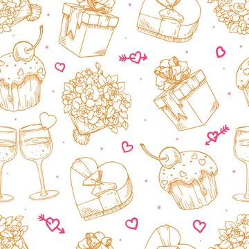 Seamless background for Valentine's Day Stock-Illustration