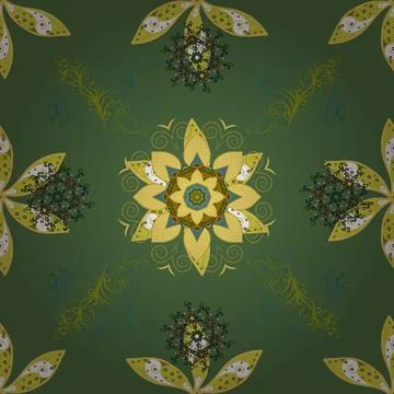 Seamless background. Vector illustration. Vector. Cute floral pattern with buds イラスト素材