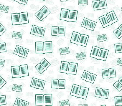 Seamless background. Vector. A rain of books. Stock Illustration