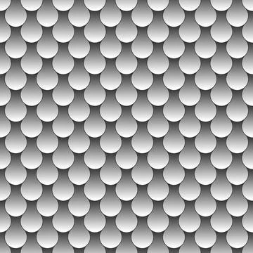 Seamless background, wallpaper - shingle, drop shape, roof tiles Stock Illustration