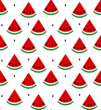 Seamless background of watermelon Stock Illustration
