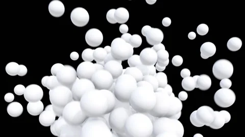 Seamless background of white balls in abstract motion (FULL HD) Stock Footage 42039772