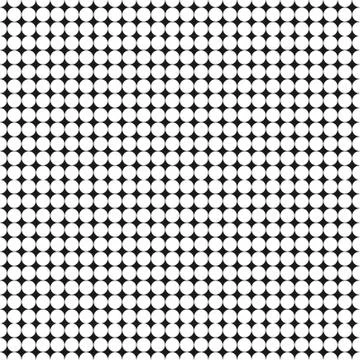 Seamless background of white circles on a black background Illustrazione stock