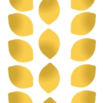 Seamless background from whole lemons. Vector illustration isolated on white Stock Illustration