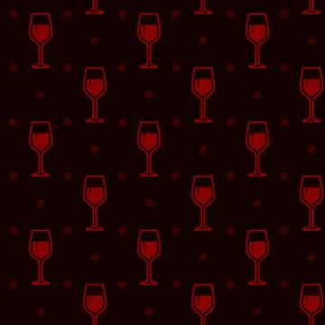 Seamless background with wineglasses Stock Illustration