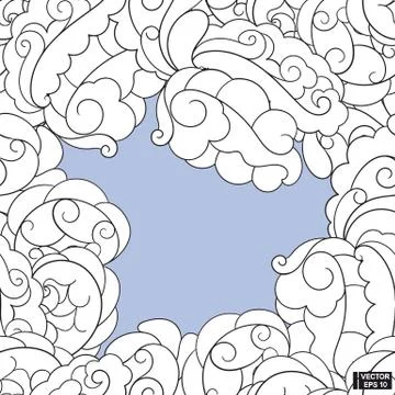 Seamless backgrounds from abstract curls Stock Illustration