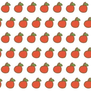 Seamless backgrounds with hand drawn apples Stock Illustration