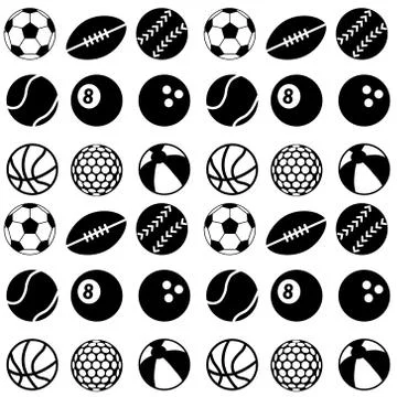Seamless ball pattern Stock Illustration
